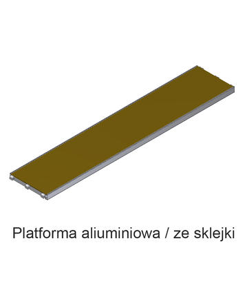 Platforma aliuminiowa - ze sklejki